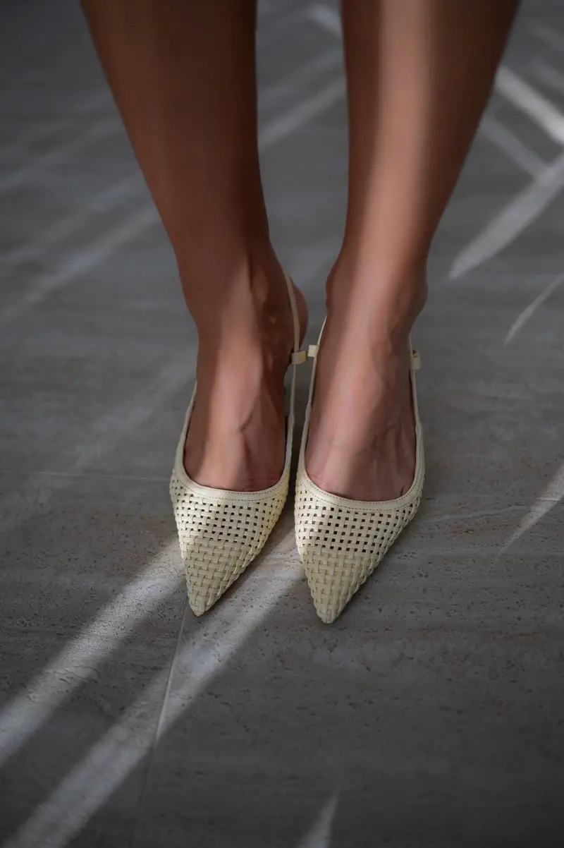 Federe Butter Yellow Heeled Loafers 1