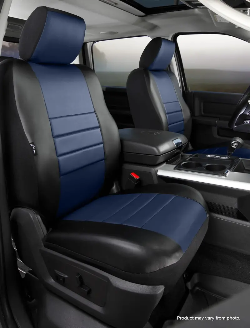 Fia Sl60 Series Leatherette Seat Covers – Blue, Custom-Fit Front Seats 1