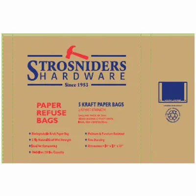 Five-Pack 30-Gallon Paper Lawn And Leaf Collection Bags 1