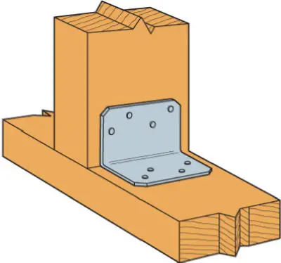 Fixed Right-Angle Steel Connector – 18-Gauge Heavy-Duty Bracket 1