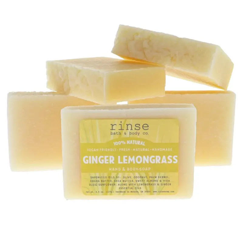 Ginger Lemongrass Fragrance Hand & Body Soap – Rinse Bath & Body Co. 1