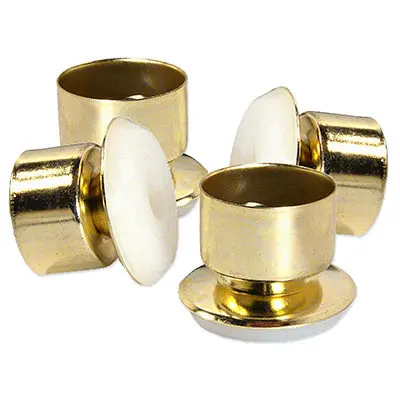 Gold Brass & Plastic Furniture Swivel Glide – 3/4-Inch Diameter, 4-Pack 1