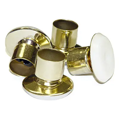 Gold Brass & Plastic Furniture Swivel Glide – 5/8-Inch Diameter, 4-Pack 1