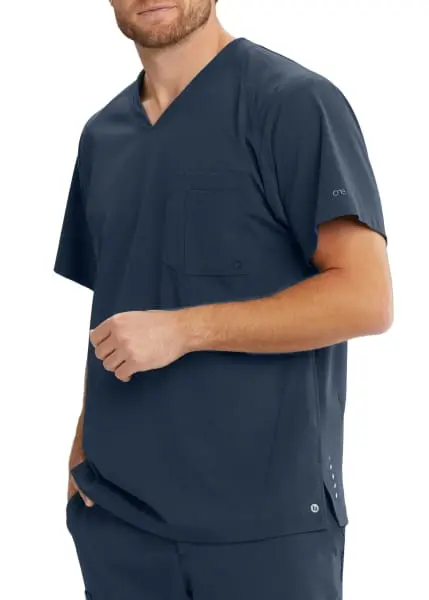 Grey’S Anatomy Men’S Vortex V-Neck Scrub Top – 4-Pocket Style