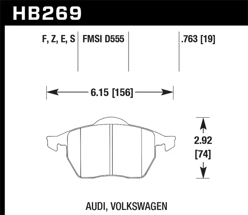 Hawk Hps Front Brake Pads – High-Performance Ceramic Compound With Wear Sensor 1