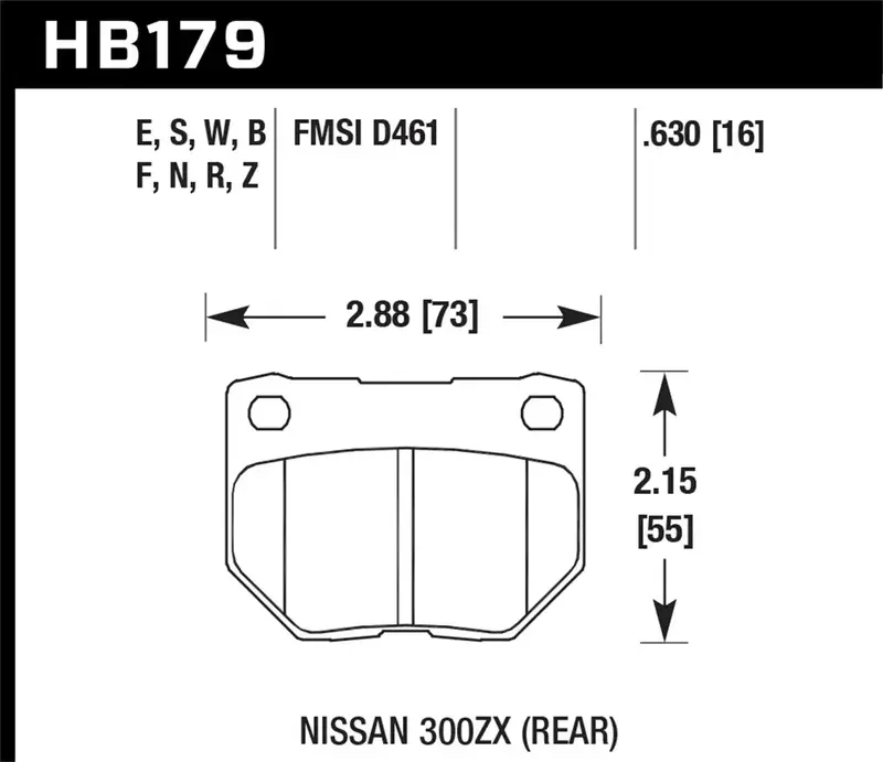 Hawk Performance Hp Plus Front Brake Pads – 0.630" Thickness (Hb179N.630) 1