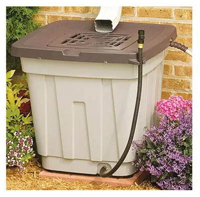 Heavy-Duty 50-Gallon Rainwater Collection Barrel With Spigot 1