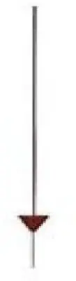 Heavy-Gauge Round Steel Electric Fence Post, 0.437-Inch × 48-Inch 1