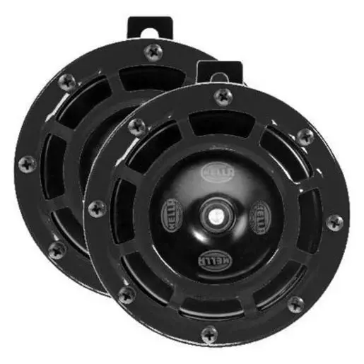 Hella Supertone 24V 84W Black Horn Set 1
