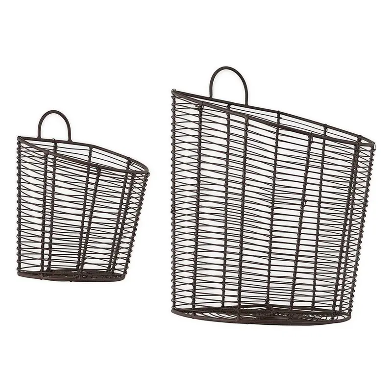 Inkollu Woven Wall-Hung Baskets – Set Of Three Sizes 1