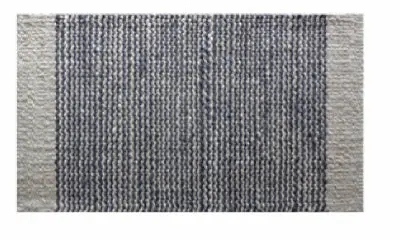 Ivory And Anthracite Jute Area Rug – Modern Neutral Flatweave, 24 X 36 Inches 1