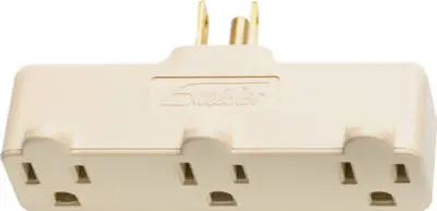 Ivory Heavy-Duty 15A Triple Plug-In Outlet Adapter 1