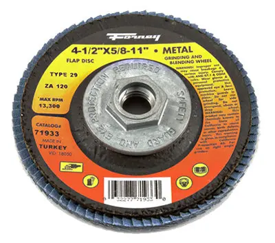 Jumbo 4.5-Inch Type 29 Blue Zirconia Flap Disc, 120-Grit 1