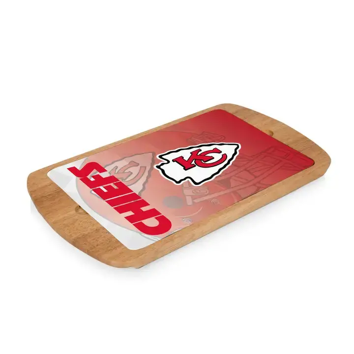 Kansas City Chiefs Billboard Design Serving Tray With Tempered Glass Top 1