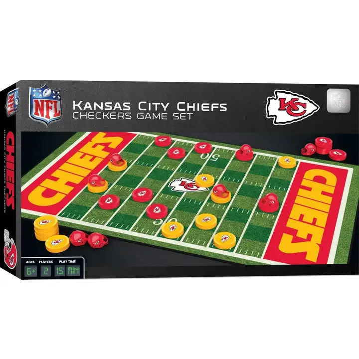 Kansas City Chiefs-Themed Checkers Game Set 1