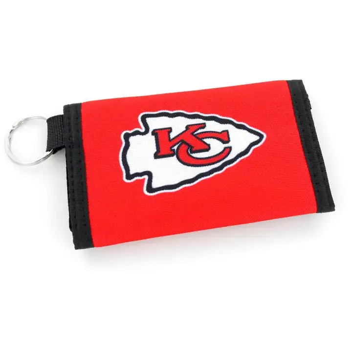 Kc Chiefs Nfl Nylon Wallet Keychain – Compact & Durable 1