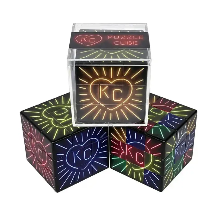 Kc Heart Neon Puzzle Cube – Light-Up Desk Toy 1