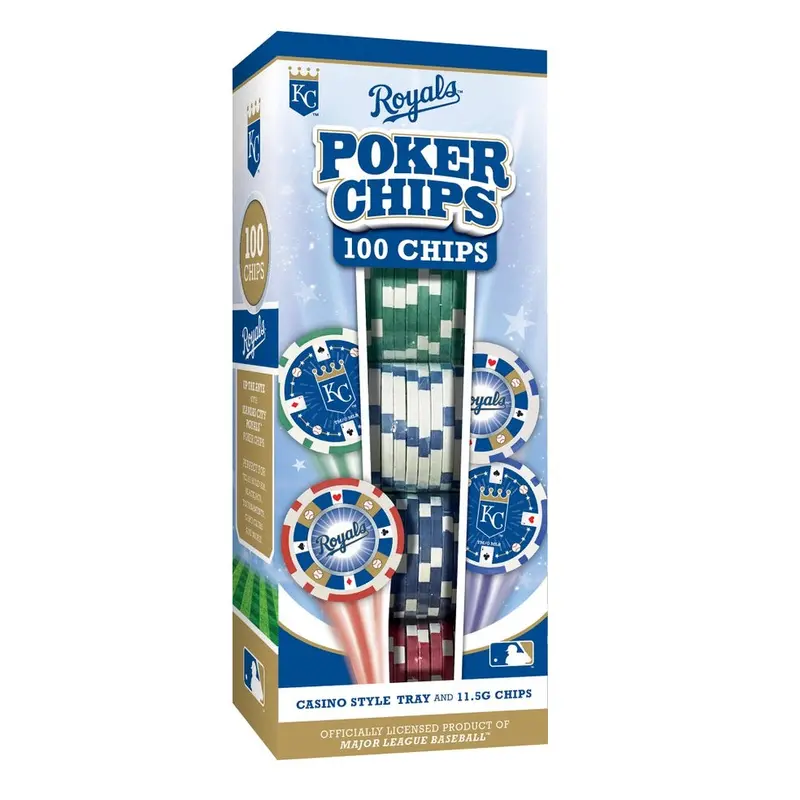 Kc Royals-Themed Poker Chip Set – 100-Piece Collectible Collection 1