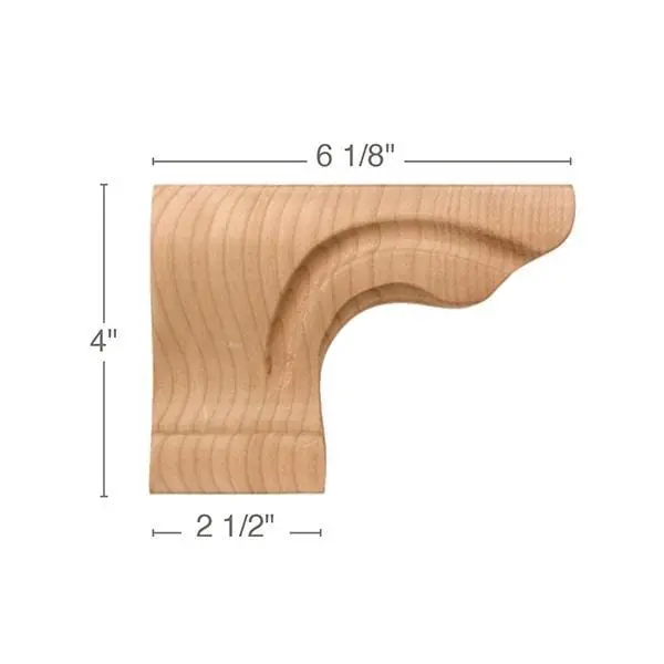 Left-Sided Pedestal Foot – 6.125" W × 4" H × 1.0625" D 1