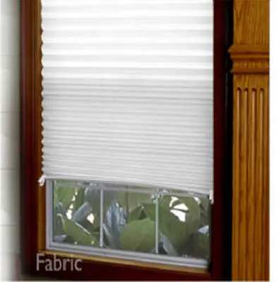 Light-Filtering Pleated Window Shade – White Fabric, 48" W X 72" L 1