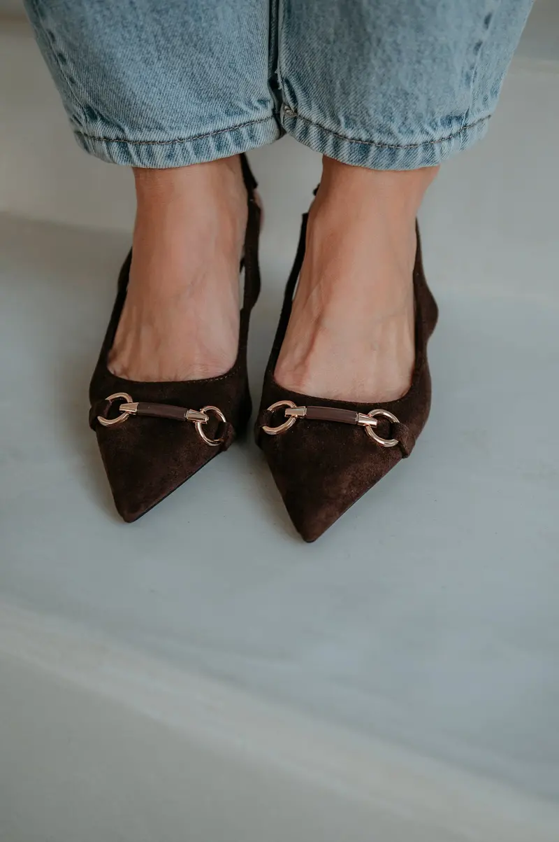 Linello Block-Heel Pumps In Chocolate Brown 1