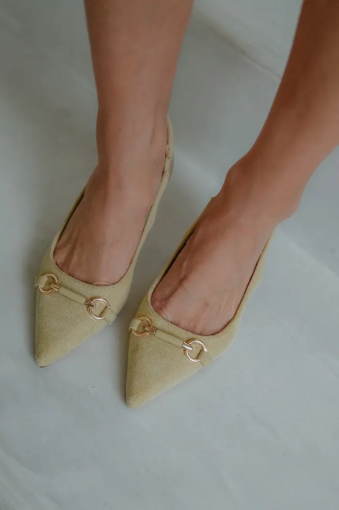 Linello Bright Yellow Block-Heel Pumps 1