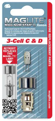 Magnum Star Ii Xenon Replacement Lamp For 3-Cell Or 6-Cell C/D Maglite Flashlights 1