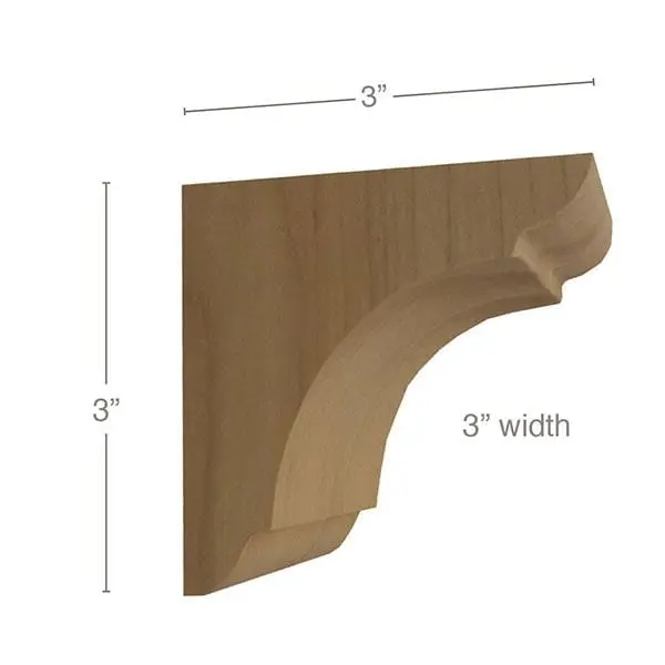 Miniature Classic Bar Bracket – 3" W × 3" H × 3" D 1
