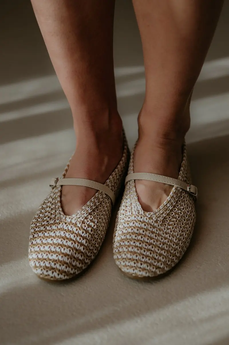 Miuni Beige Leather Ballerina Flats – Comfort-Focused Everyday Shoes 1