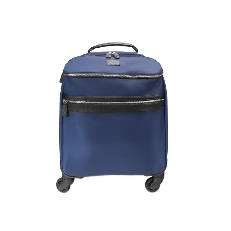 Morrison Wheeled Briefcase – Navy 4-Wheel Executive Trolley By Brouk & Co. 1
