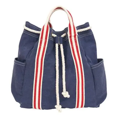 Nautical-Inspired Blue Sailor-Style Backpack 1