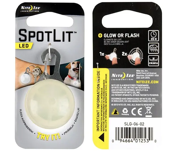 Nite Ize Spotlit Collar Carabiner Light – Rechargeable Led Attachment For Visibility 1