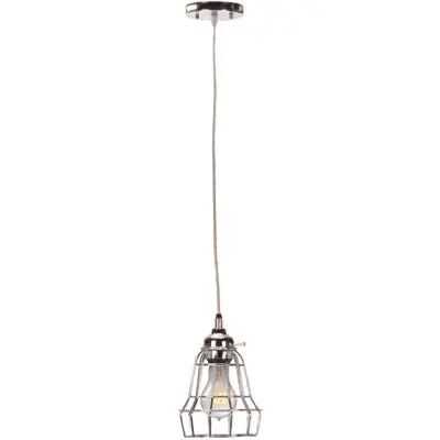 Oil-Rubbed Bronze Caged Pendant Light Fixture 1