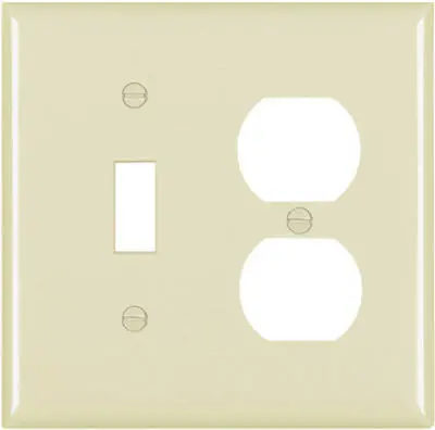 Oversize Ivory Wall Plate For Toggle/Duplex Receptacle 1