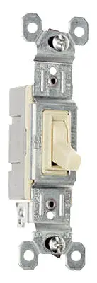 Pass & Seymour Ivory Single-Pole Toggle Switch – 120V, 15A 1