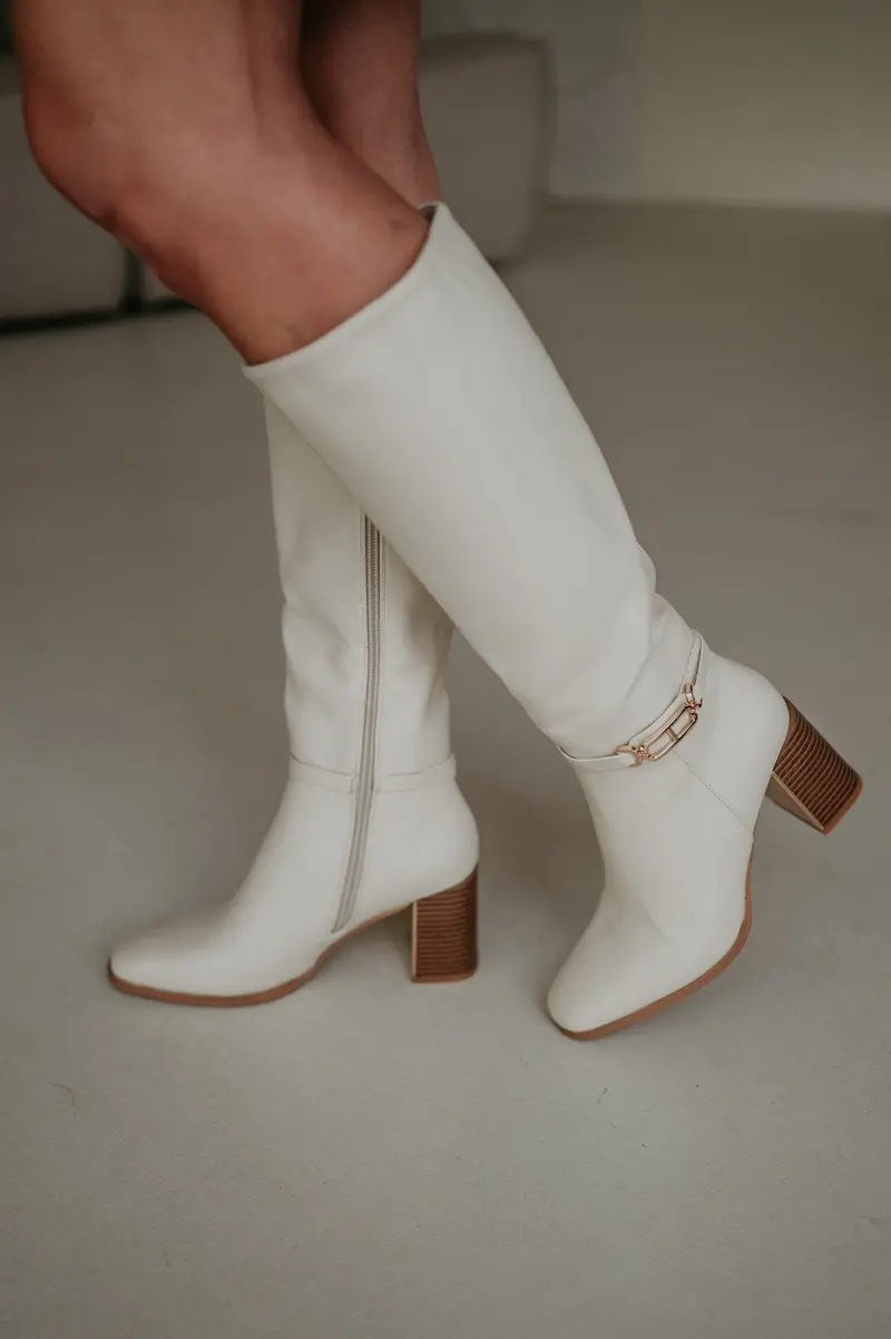 Placarsi Ecru Ankle Boots 1