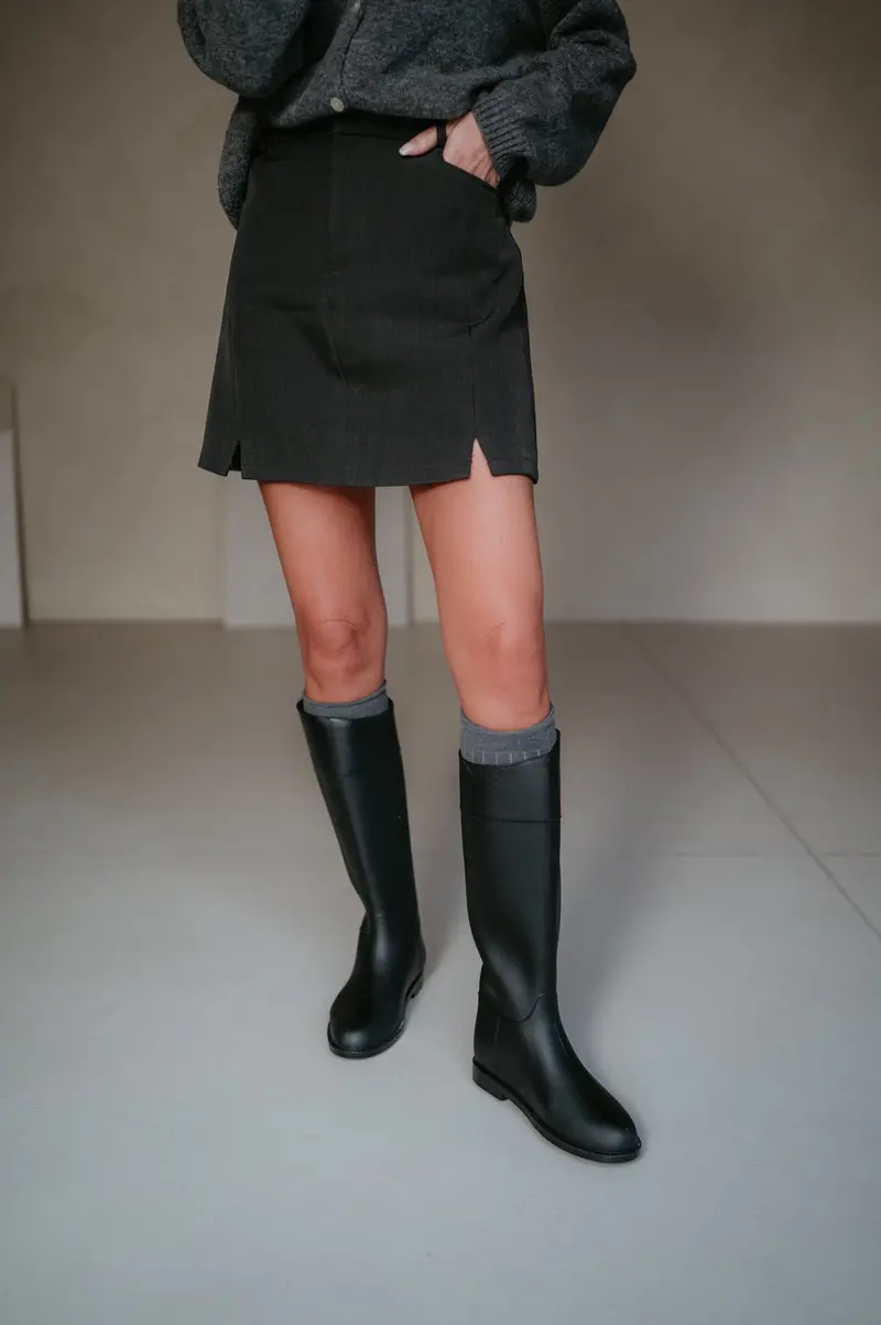 Presero Grey A-Line Skirt 1