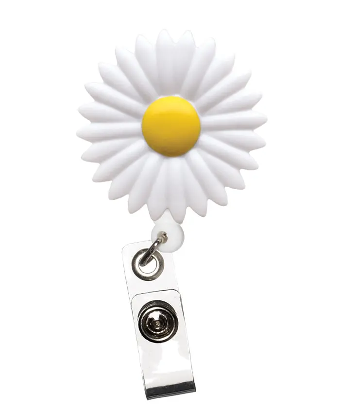 Prestige Deluxe Retractable Id Badge Holder – Daisy Floral Print 1