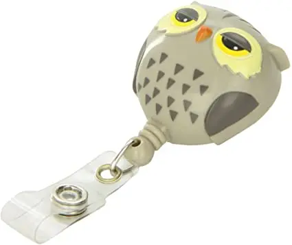 Prestige Deluxe Retractable Id Badge Holder – Owl Silhouette 1