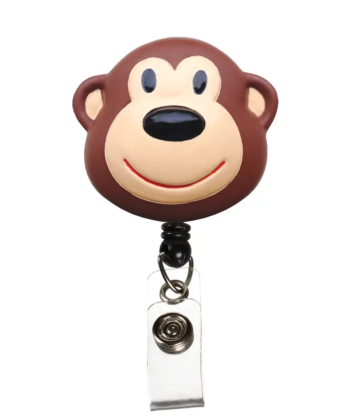 Prestige Deluxe Retractable Id Badge Holder – Playful Monkey Design 1