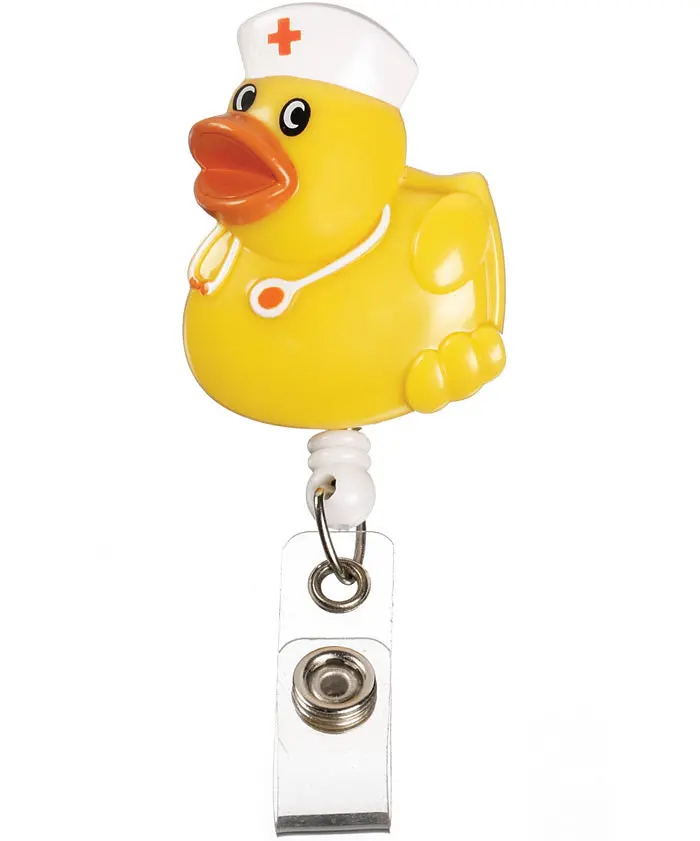 Prestige Deluxe Retractable Id Badge Holder – Yellow Duck Illustration 1
