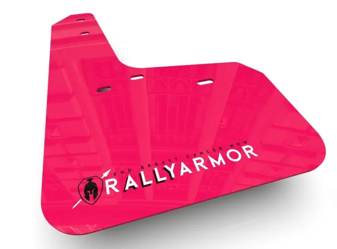 Rally Armor Breast Cancer Awareness Mud Flaps For 2014–2019 Fiesta St (3 Color Choices) 1