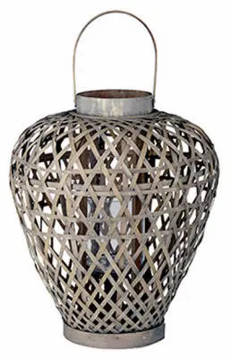 Rectangular Wood Lattice Lantern – 16 X 18 Inches 1