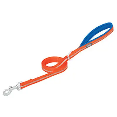 Reflective Orange Terrain Dog Leash – 3/4" X 6' Nylon 1
