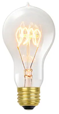 Retro Edison Lamp – A19 Base, Amber-Tinted Glass, 60W 1