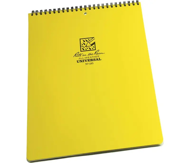 Rite In The Rain All-Weather Spiral Notebook – 8.5" X 11", 100-Page Universal Pattern 1