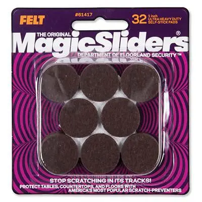 Self-Adhesive Brown Felt Pads – 1-Inch Round, 16-Pack 1