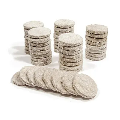 Self-Adhesive Felt Furniture Pads – Tan, 1-1/8 In Diameter, 48-Pack 1