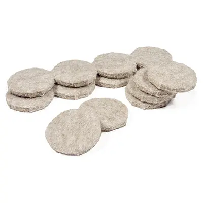 Self-Adhesive Tan Felt Pads – 1-1/8-Inch Round, 16-Pack 1
