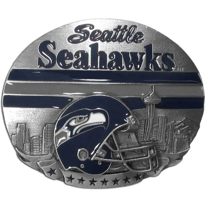 Siskiyou Buckle – Seattle Seahawks Enameled Team-Specific Belt Buckle 1